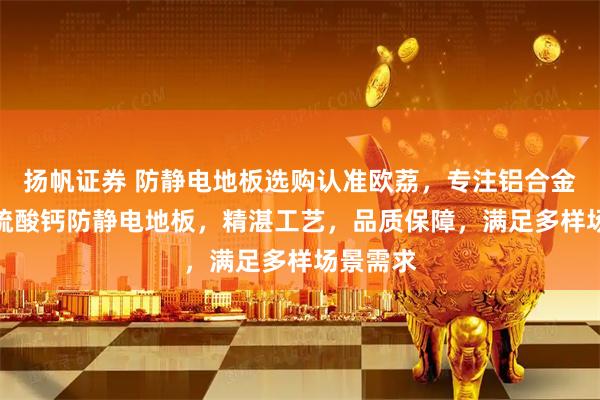 扬帆证券 防静电地板选购认准欧荔,专注铝合金/网络/硫酸钙防静电地板,精湛工艺,品质保障,满足多样场景需求