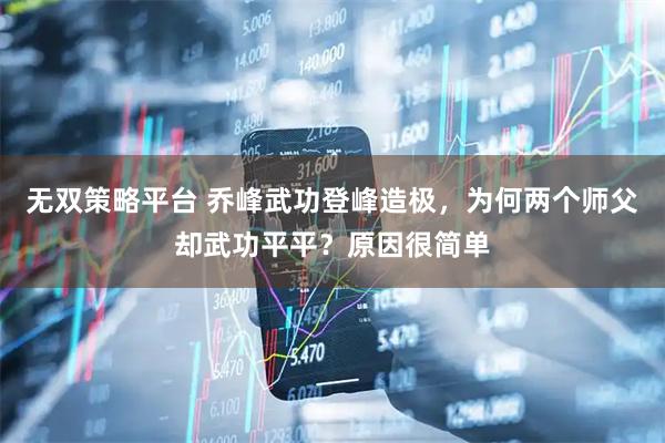 无双策略平台 乔峰武功登峰造极，为何两个师父却武功平平？原因很简单